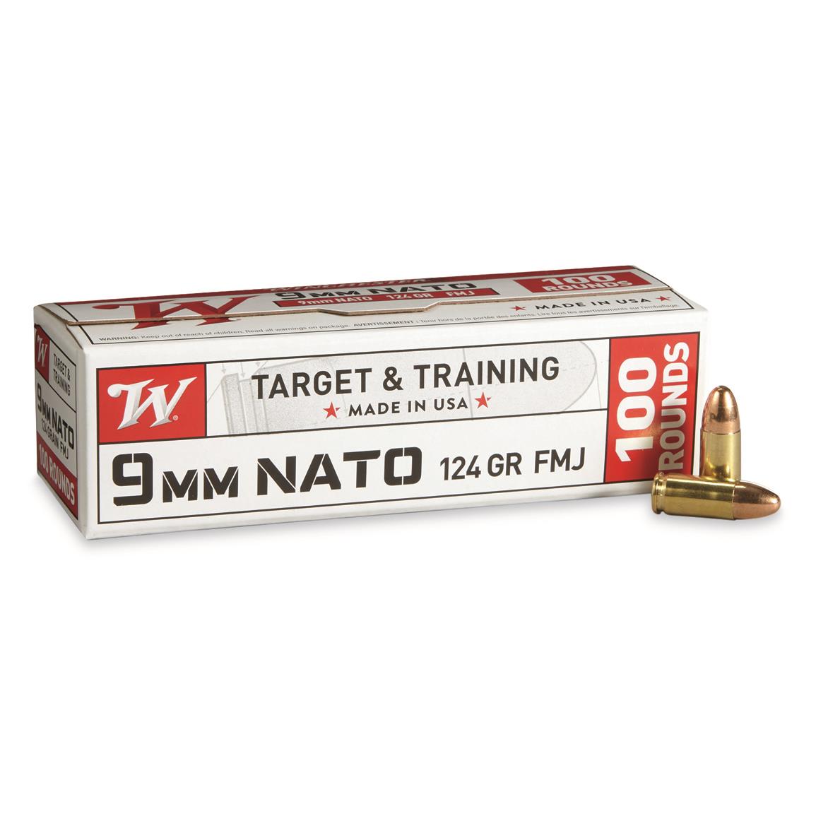 Winchester NATO 9mm 100 Rounds